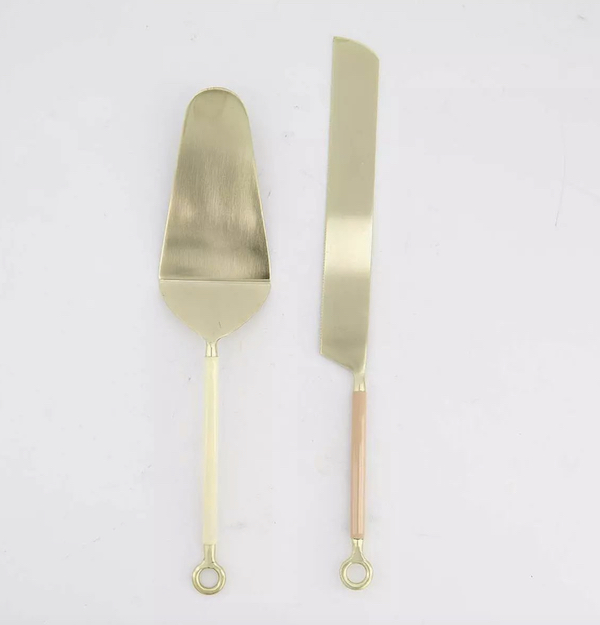 New Age Cake Server Set - Gold